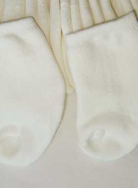 外贸品牌CT家1—3岁婴儿宝宝睡觉白色纯棉加厚毛圈毛巾地板学步袜