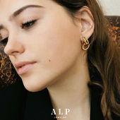 官方ALP JEWELRY首饰ZERO欧美时尚 设计师中性精致两用三环耳环