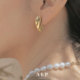 官方ALP JEWELRY爱心系列设计师气质名媛不对称多戴真空镀金耳环
