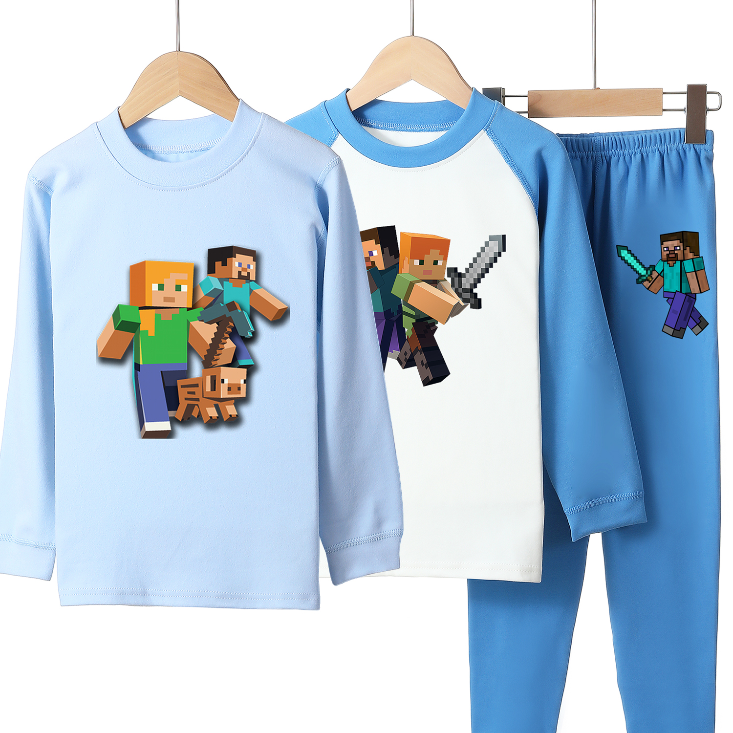 我的世界儿童秋衣秋裤套装