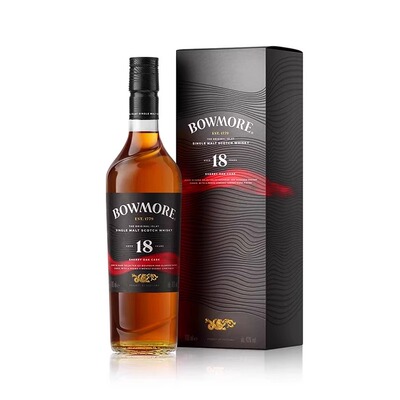 波摩18年雪莉桶版单一麦芽威士忌英国原装进口Bowmore艾莱岛泥煤