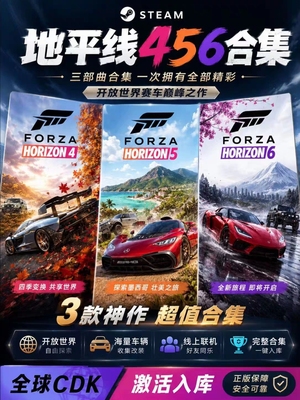 地平线4+5+6steam激活码CDK全DLC入库电脑游戏（可联机）