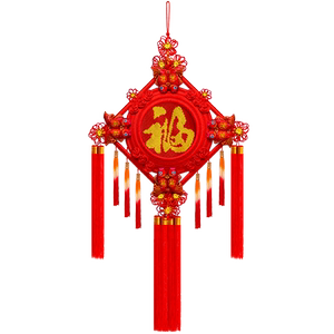 景登手工编织电视墙客厅福字