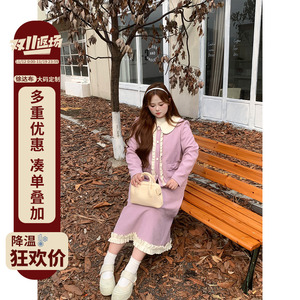 徐达布微胖mm设计感小香套装女温柔休闲外套秋冬高级感大码半身裙