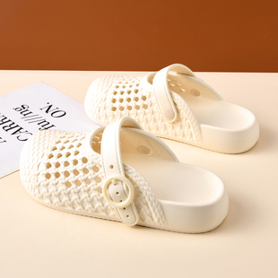 包头拖女夏季 软底防滑踩屎感凉拖海边沙滩懒人一脚蹬 外穿2025新款