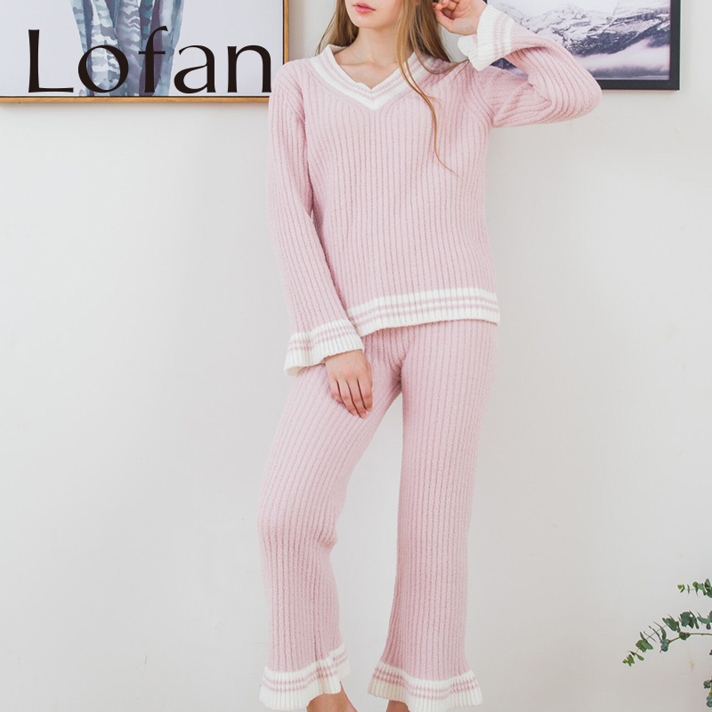 时尚长袖+长裤保暖套装