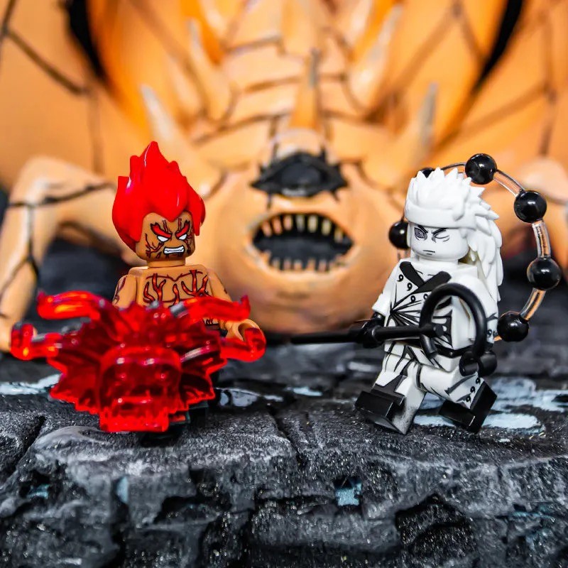 适用于乐高火影忍者宇智波佐助卡卡西波风水门迈特凯积木人仔手办