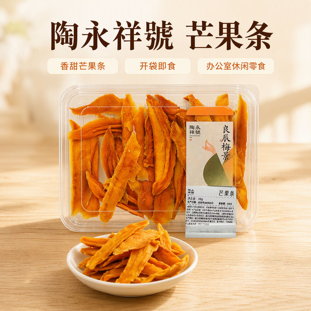 陶永祥芒果条原切芒果蜜饯果干办公室解馋果脯小吃休闲小零食点心