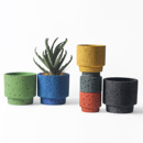 北欧个性 简约ins风月球纹理多肉盆栽室内水泥花盆大号大口径新款