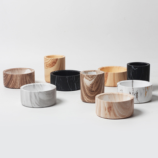 网红ins风陶土盆栽绿萝仙人掌蝴蝶兰新品多肉无孔花盆蜡烛杯两用