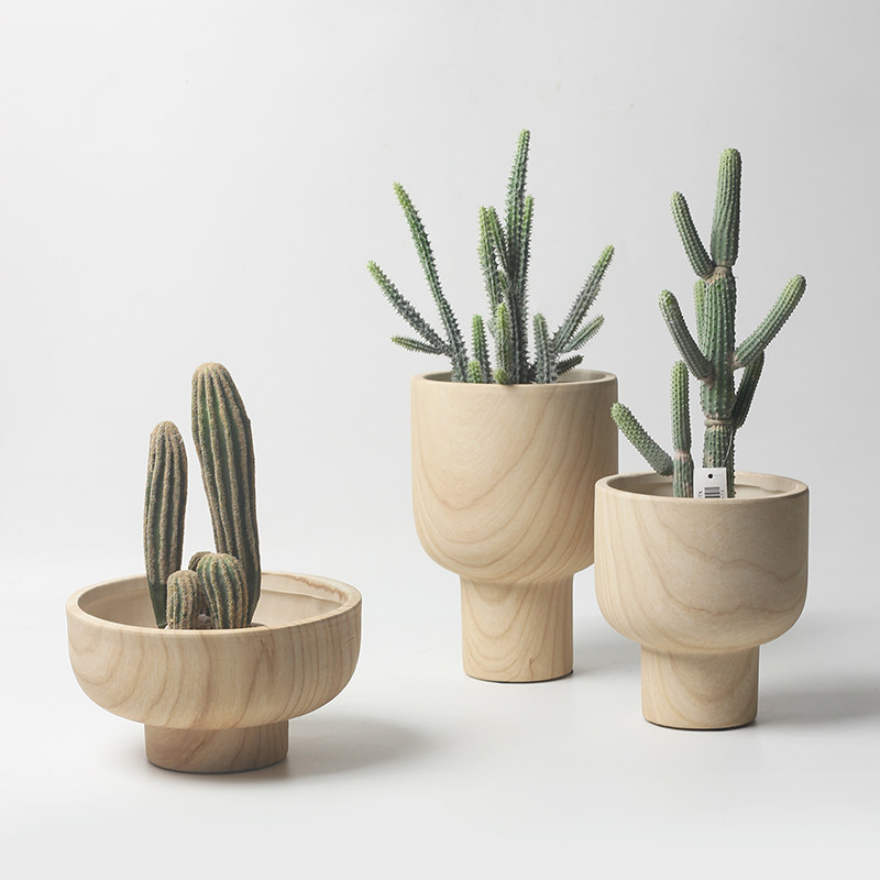 北欧风简约复古木纹酒店名宿摆饰植物多肉花器绿萝兰花有孔花盆,鲜花速递/花卉仿真/绿植园艺,花盆,淘宝优惠券,粉丝福利购,淘宝优惠卷