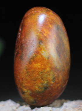 新疆和田玉124.6克撒金皮白玉籽料原石手把件籽玉原籽珠宝玉石毛