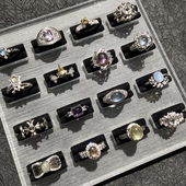 3.7更新末泽小众秋冬氛围感天然水晶戒指精致幽灵欧泊马岛月光