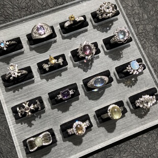 1.13更新末泽小众秋冬氛围感天然水晶戒指精致幽灵欧泊马岛月光