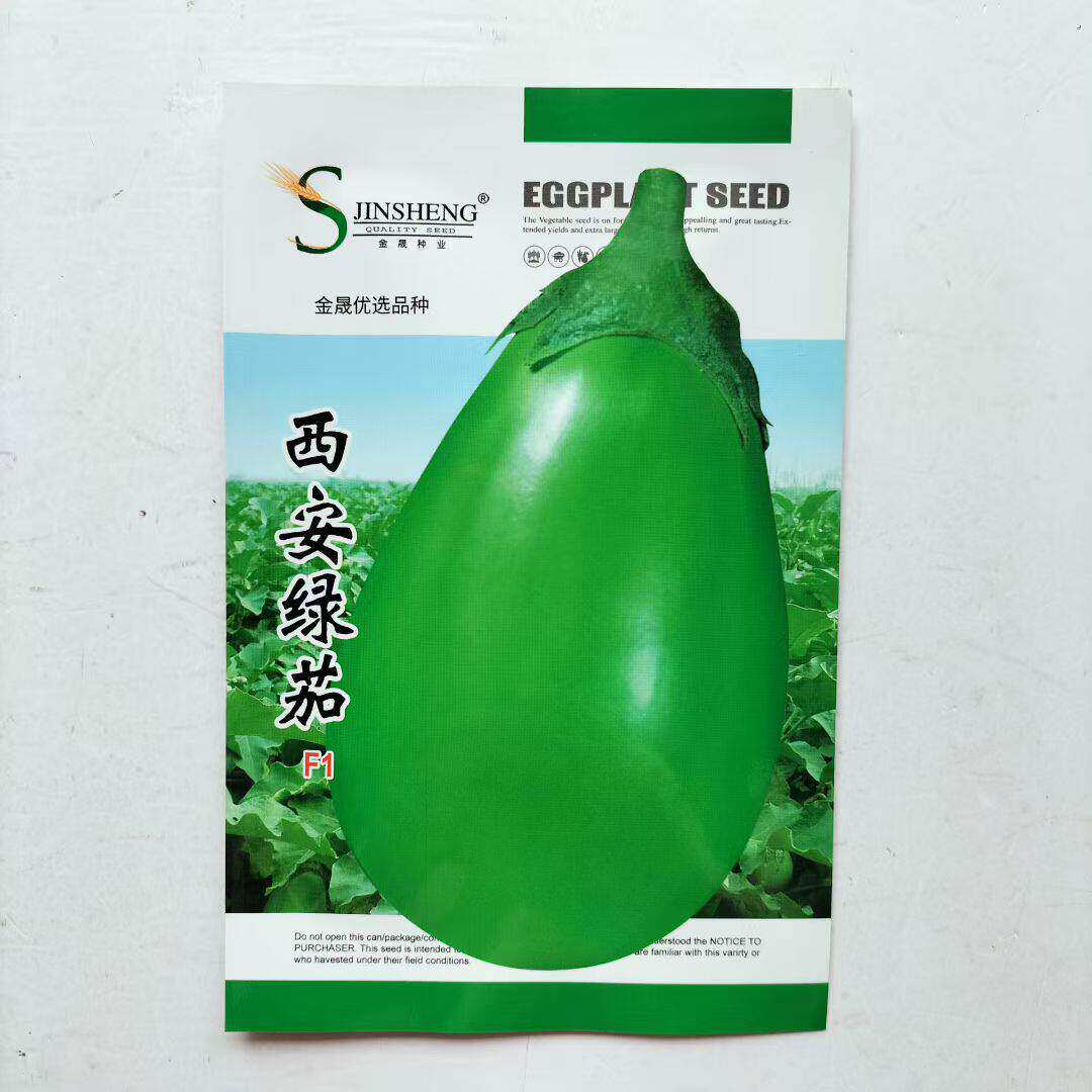 西安绿茄种子杂交早熟品种果皮光亮品质上乘经济效益家可露地栽培