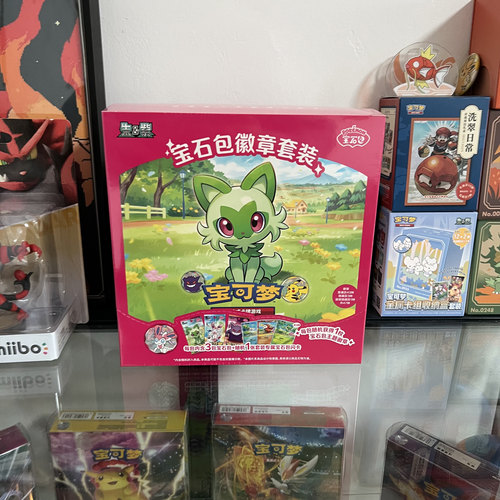 宝可梦简中正版Pokemon宝石包徽章套装收藏集换式卡牌游戏卡片