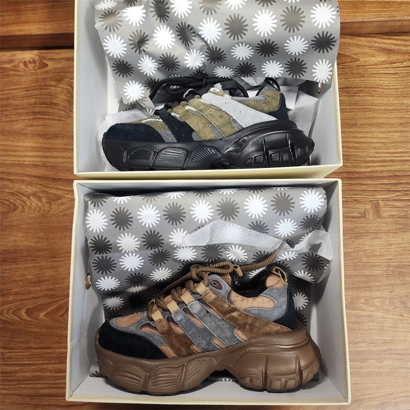 INS老爹鞋增高7CM真皮