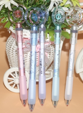 爱好星球转转笔GP4930按动旋转银河中性笔ST尖创意学生奖品减压笔