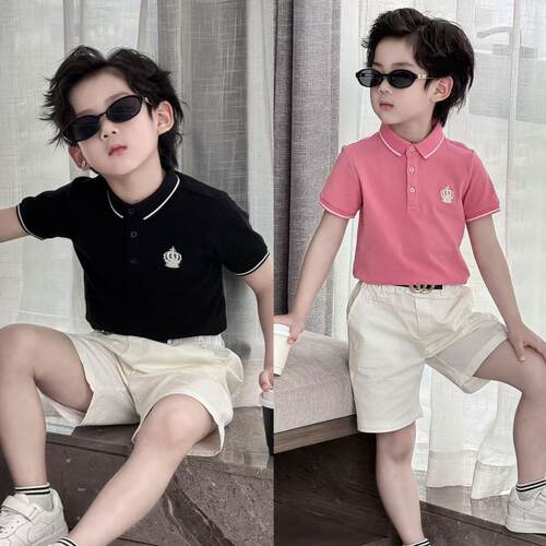 2026夏季男童翻领短袖POLO衫