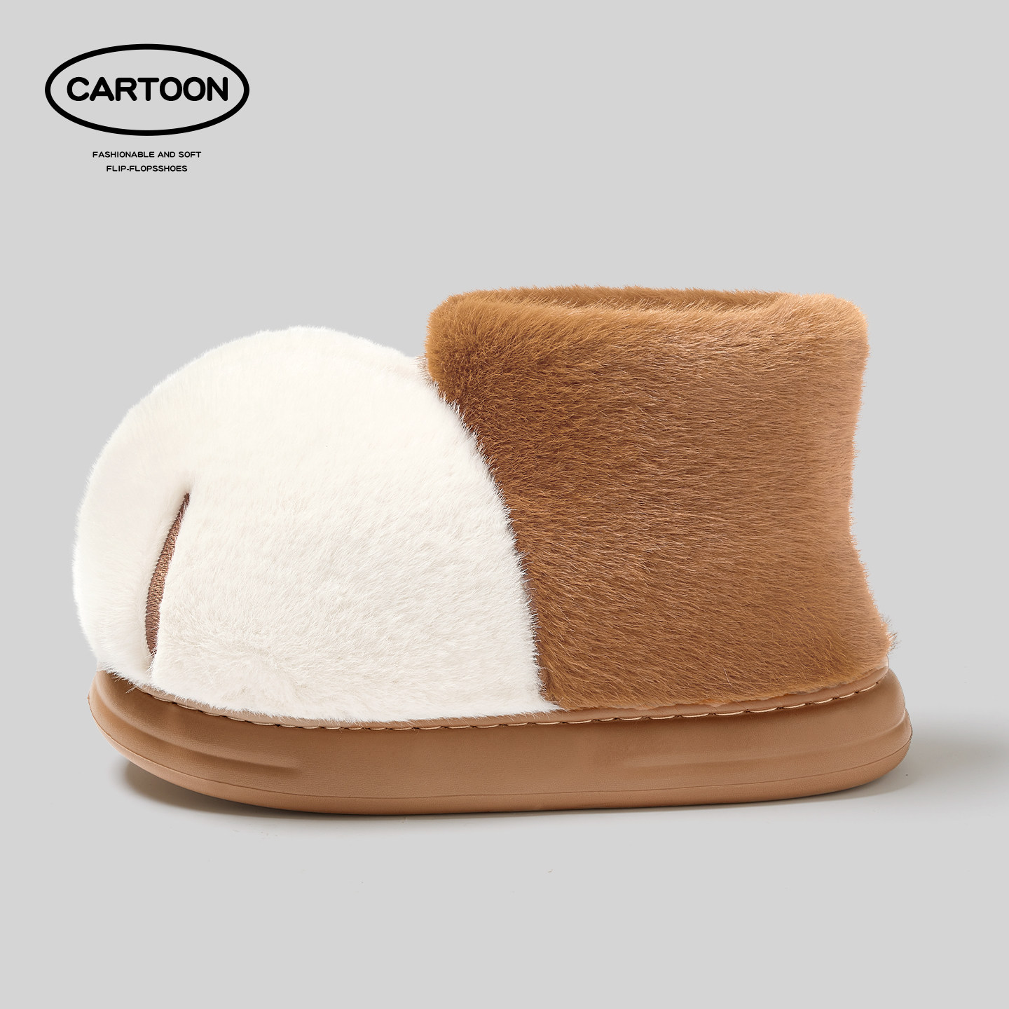 雪球大猫爪棉拖鞋女款2025新款冬季包跟女士棉鞋毛毛加绒加厚保暖,女鞋,毛毛鞋,淘宝优惠券,粉丝福利购,淘宝优惠卷