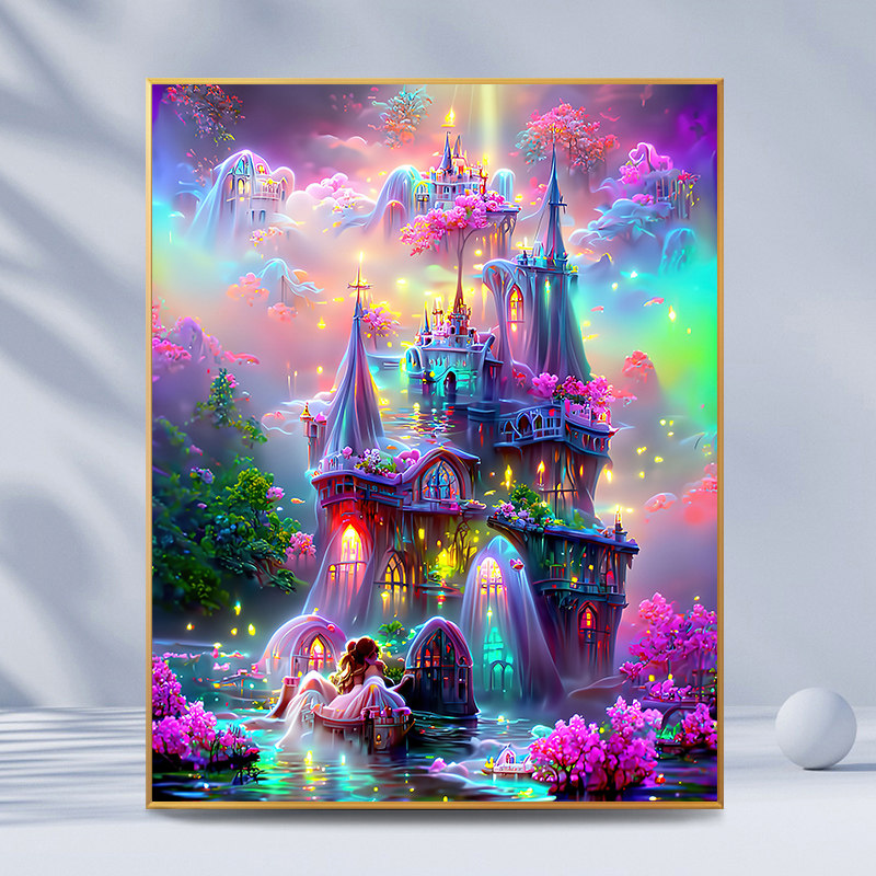 流光溢彩|数字油画diy填充涂色零基础手工绘画减压丙烯油彩装饰画