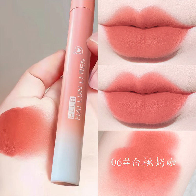 伪素颜女高奶咖唇釉哑光雾面丝绒不掉色不沾杯显白低饱和素颜口红
