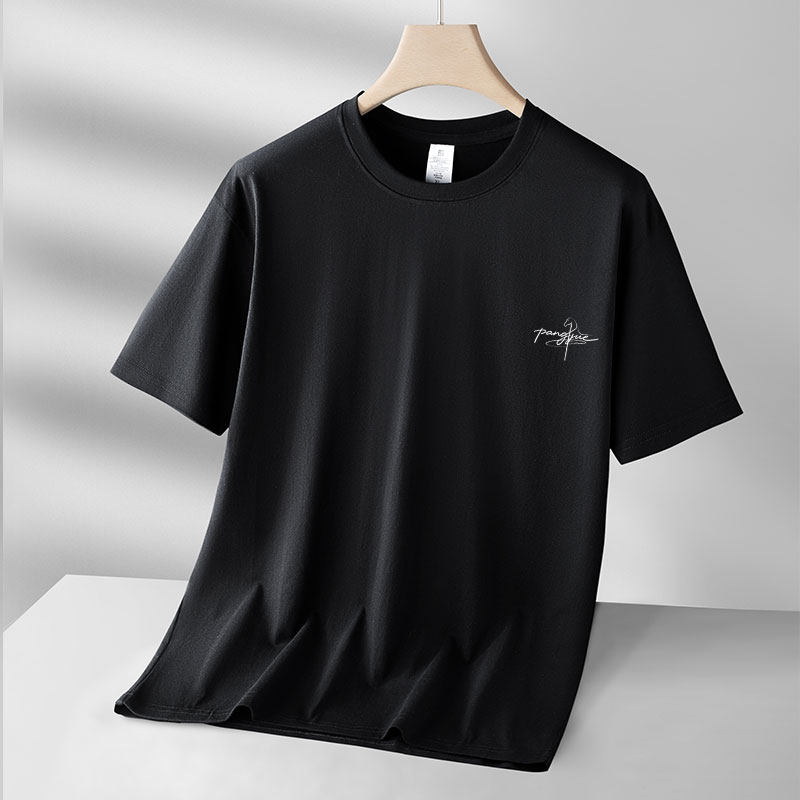 2026夏季大号男纯棉短袖T恤宽松运动胖子潮流加肥加大码半袖汗衫