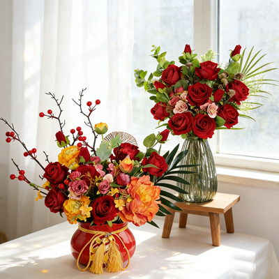 莱雅花艺仿真花婚房摆设