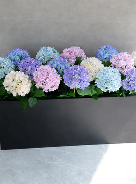 莱雅花艺绢花花箱插花绣球