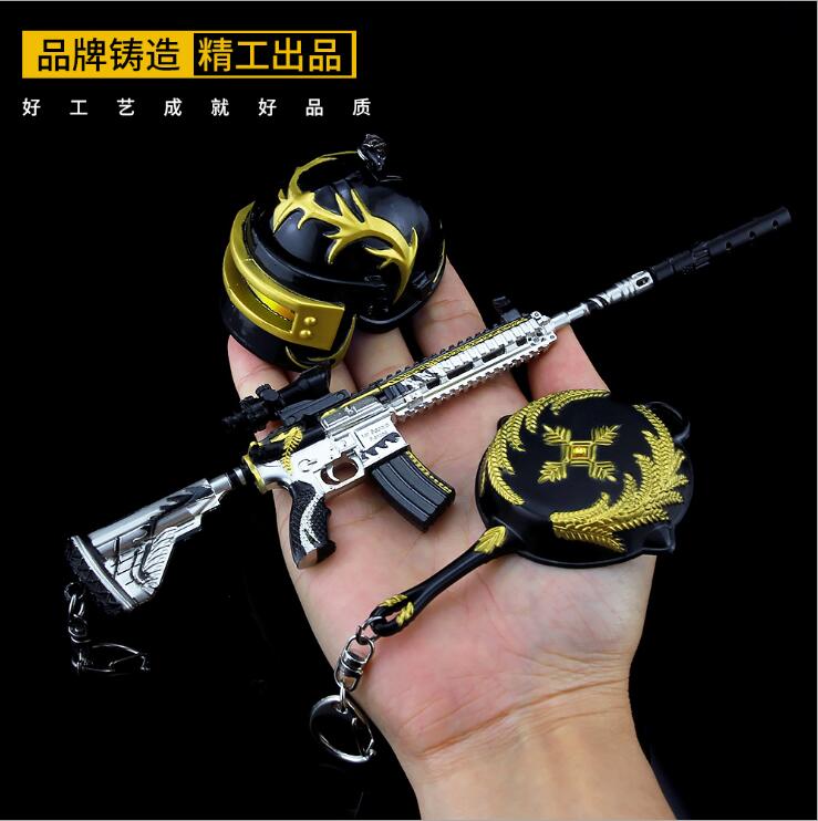 绝地求生吃鸡m416黄金龙骨scarl金羽特工皮肤武器模型awm狙枪玩具