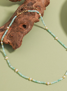 英国Cherry Kitty小清新淡水珍珠串珠项链波西米亚小众设计