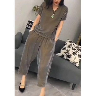 kitty夏季 洋气v领净版 英国cherry 新款 两件套时尚 休闲显瘦女装