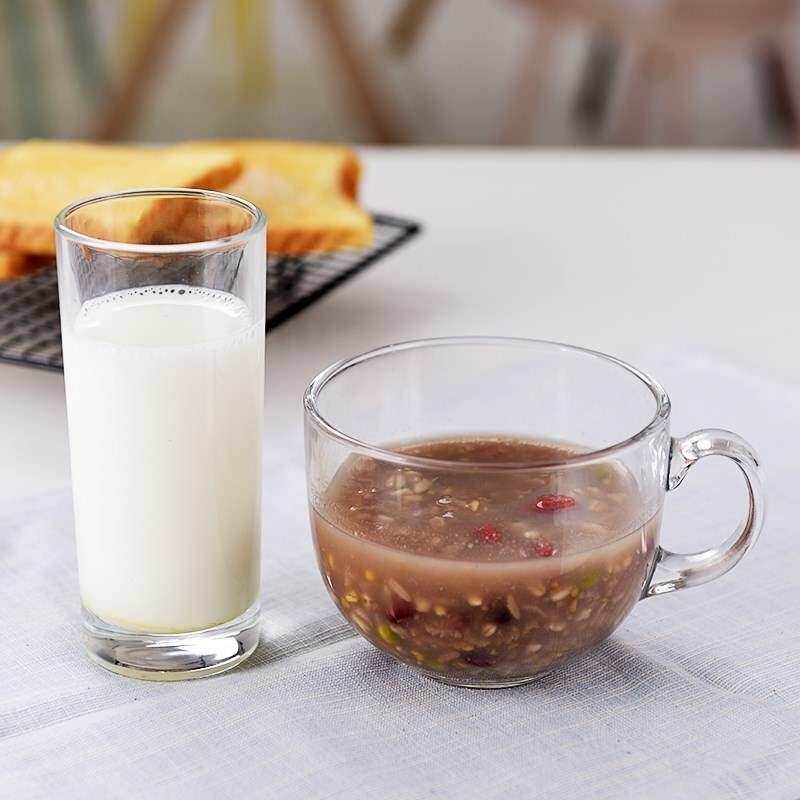 family large glass mug breakfast cup mugs cereal bowl lovely图片