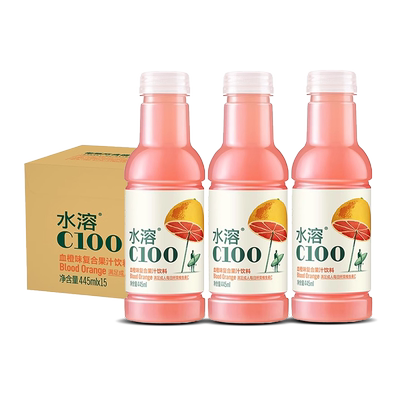 水溶C100血橙味445ml*15瓶整箱