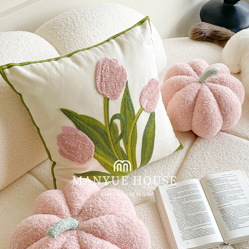 北欧ins郁金香抱枕飘窗靠垫