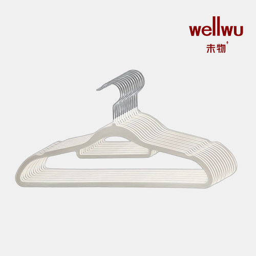 未物植绒衣架加粗款家用整理师专用成人衣架防滑无痕衣撑子晾衣架