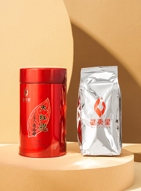 武夷山大红袍茶叶 武夷星AM500武夷岩茶罐装自饮醇香型散装125g