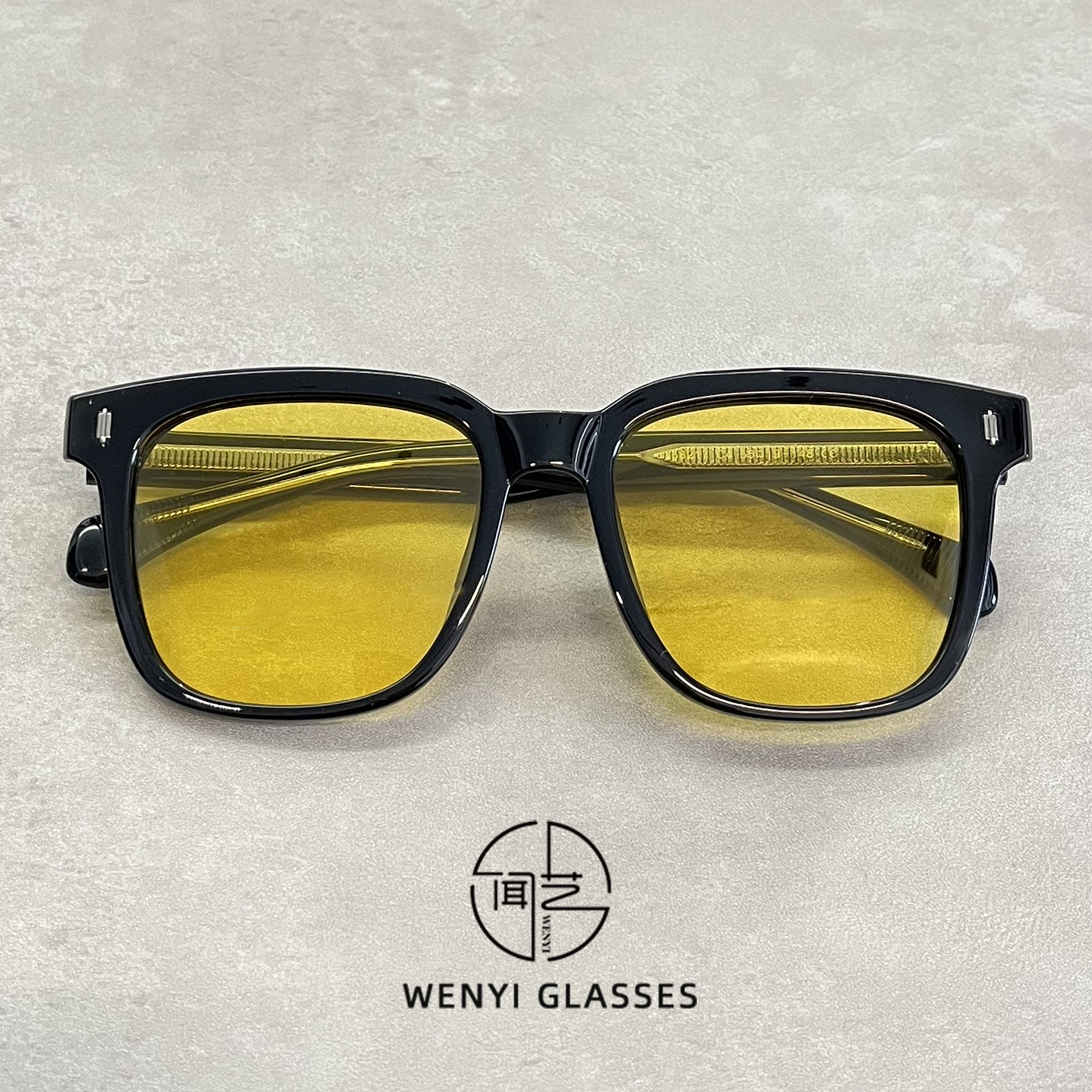 时尚大框黄色太阳镜男女同款防紫外线遮阳防晒开车专用偏光墨镜潮