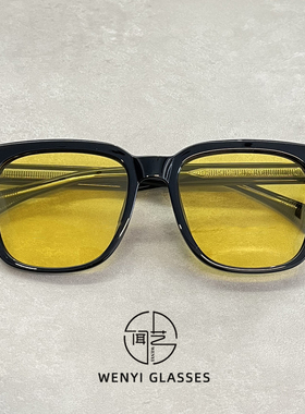 时尚大框黄色太阳镜男女同款