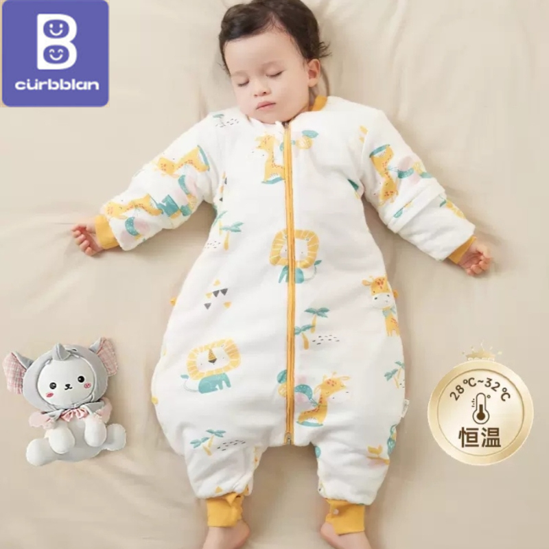 卡伴婴儿宝宝加厚纯棉分腿睡袋