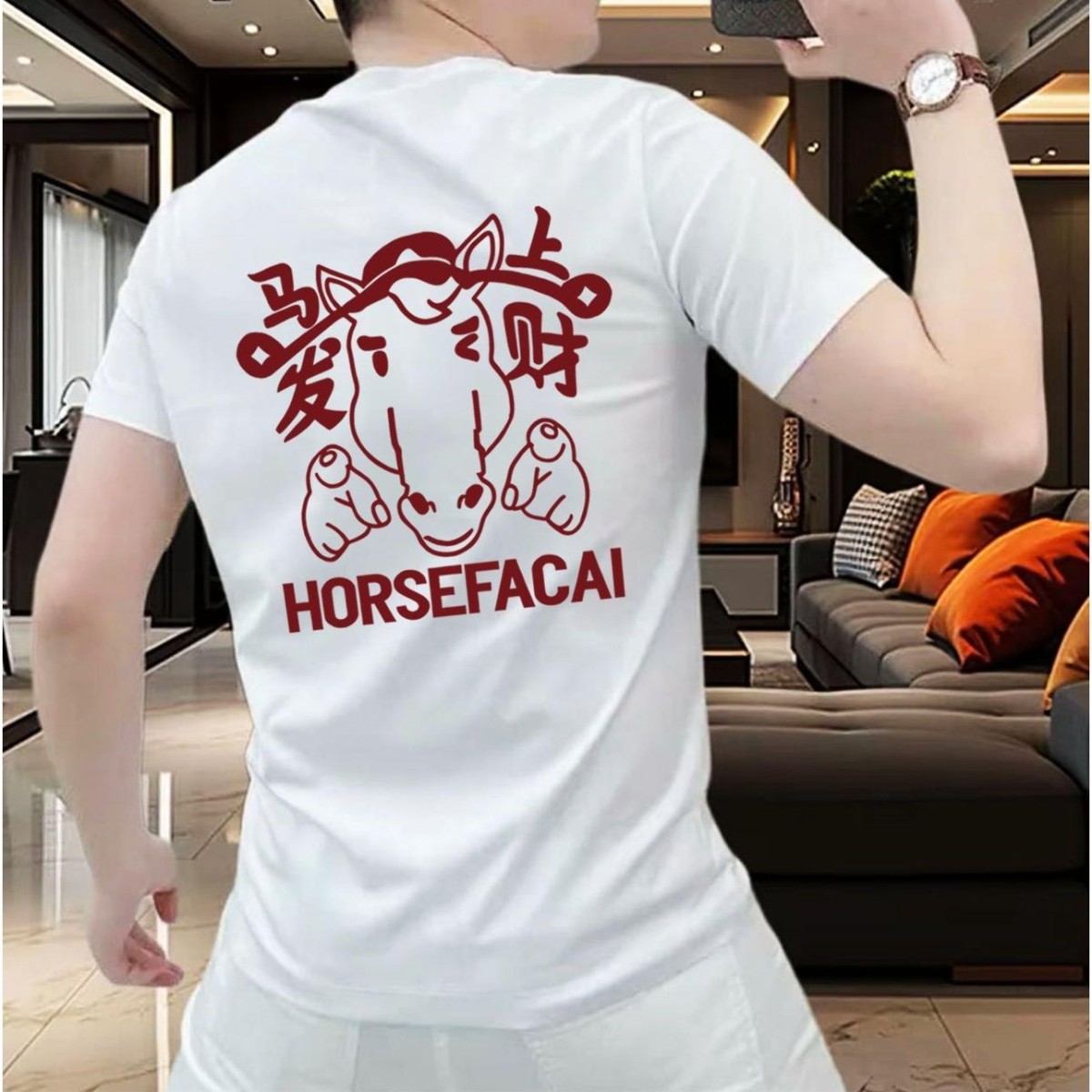 酒红色美式复古短袖夏季国潮牌宽松vine情侣上衣,男装,T恤,淘宝优惠券,粉丝福利购,淘宝优惠卷