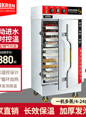 赛米控蒸饭柜商用蒸饭车食堂大小型燃气电蒸箱米饭馒头全自动蒸柜
