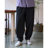 照本堂 男打褶收脚裤 秋季 新款 棉麻长裤 15支亚麻休闲裤 M22571