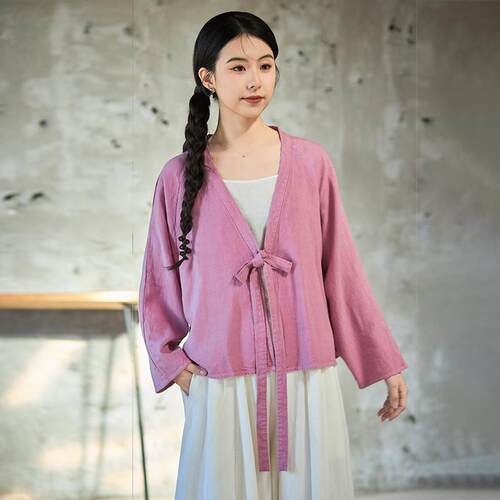 照本堂秋季新款国风棉麻女装上衣