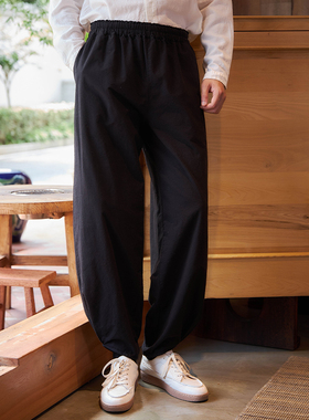 【照本堂】2025冬季新款男装棉麻长裤16支休闲舒适收脚裤M22809