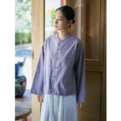 照本堂 新中式 2025秋季 新款 女装 国风16支中式 盘扣上衣W12789