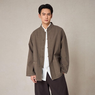 照本堂男装 棉麻上衣男五盘扣经典 秋季 新中式 国风M1986 新款