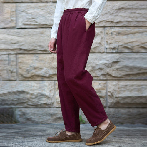 【照本堂男装】冬季新款新中式长裤男30支小脚保暖棉裤M22613