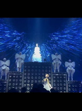 白色唯美大气羽毛大秀夜店酒吧开场秀gogo演出服