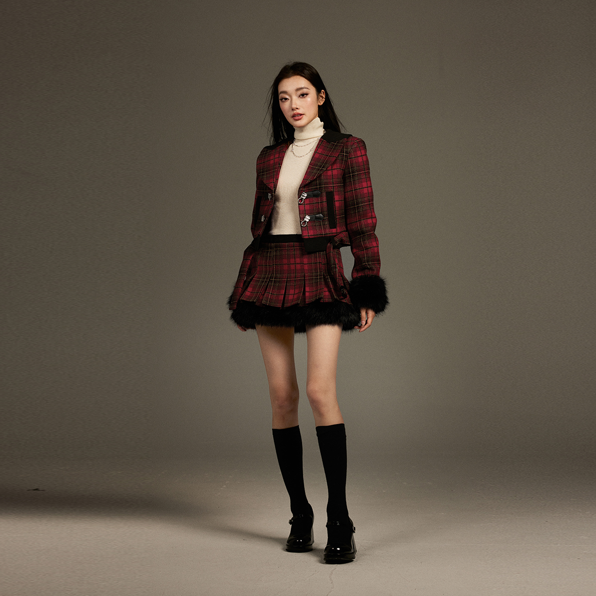 KeepBlue复古格纹套装